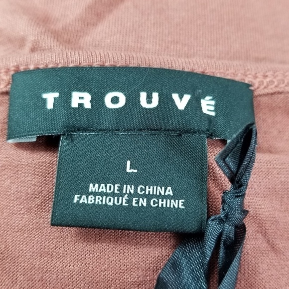 Trouve size l sleeveless stretch knit top side tie - Picture 3 of 8